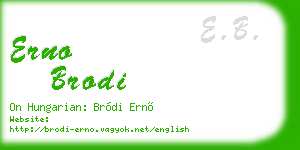 erno brodi business card