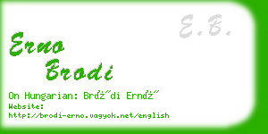 erno brodi business card